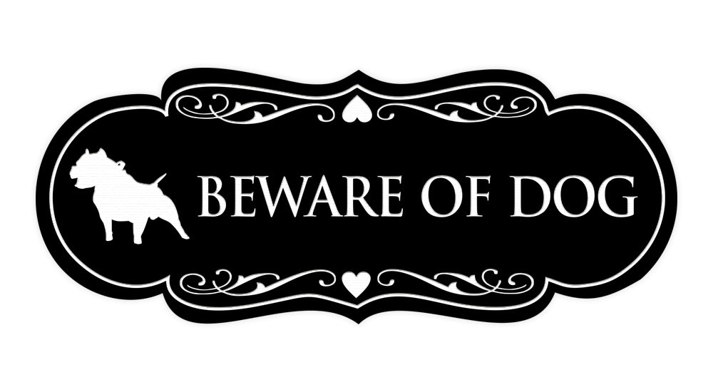 Signs ByLITA Designer Beware of Dog Sign