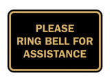 Signs ByLITA Classic Framed Please Ring Bell For Assistance Sign