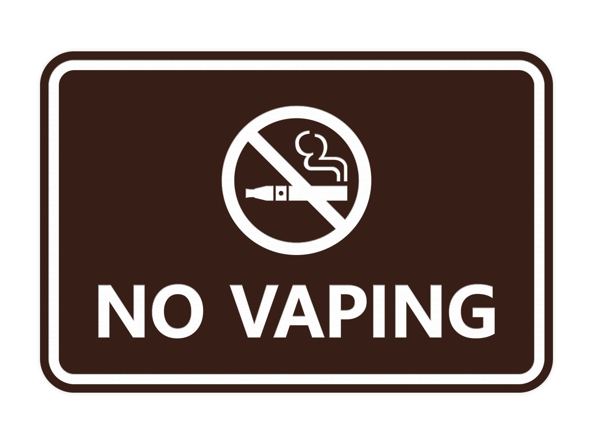 Signs ByLITA Classic Framed No Vaping