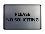 Signs ByLITA Classic Framed Please No Soliciting Sign
