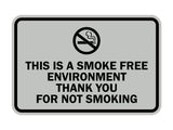 Signs ByLITA Classic Framed This is a Smoke Free Env Thank you for not smoking Sign