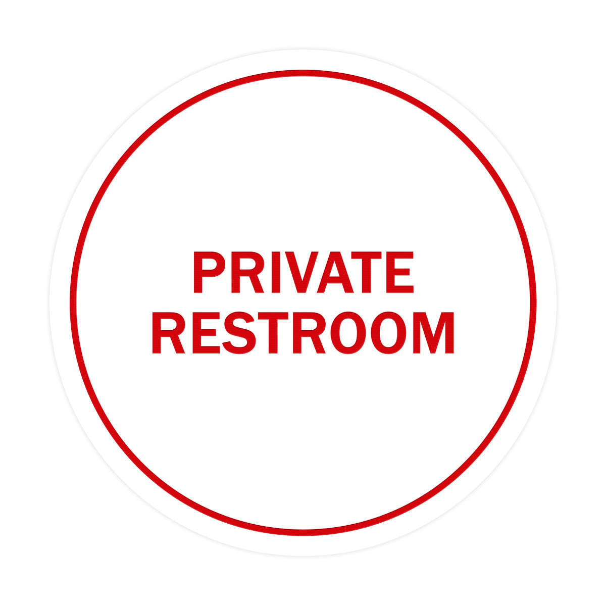 Signs ByLITA Circle Private Restroom Sign