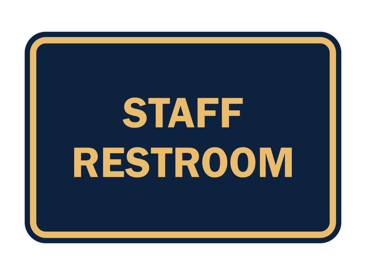Signs ByLITA Classic Framed Staff Restroom Sign