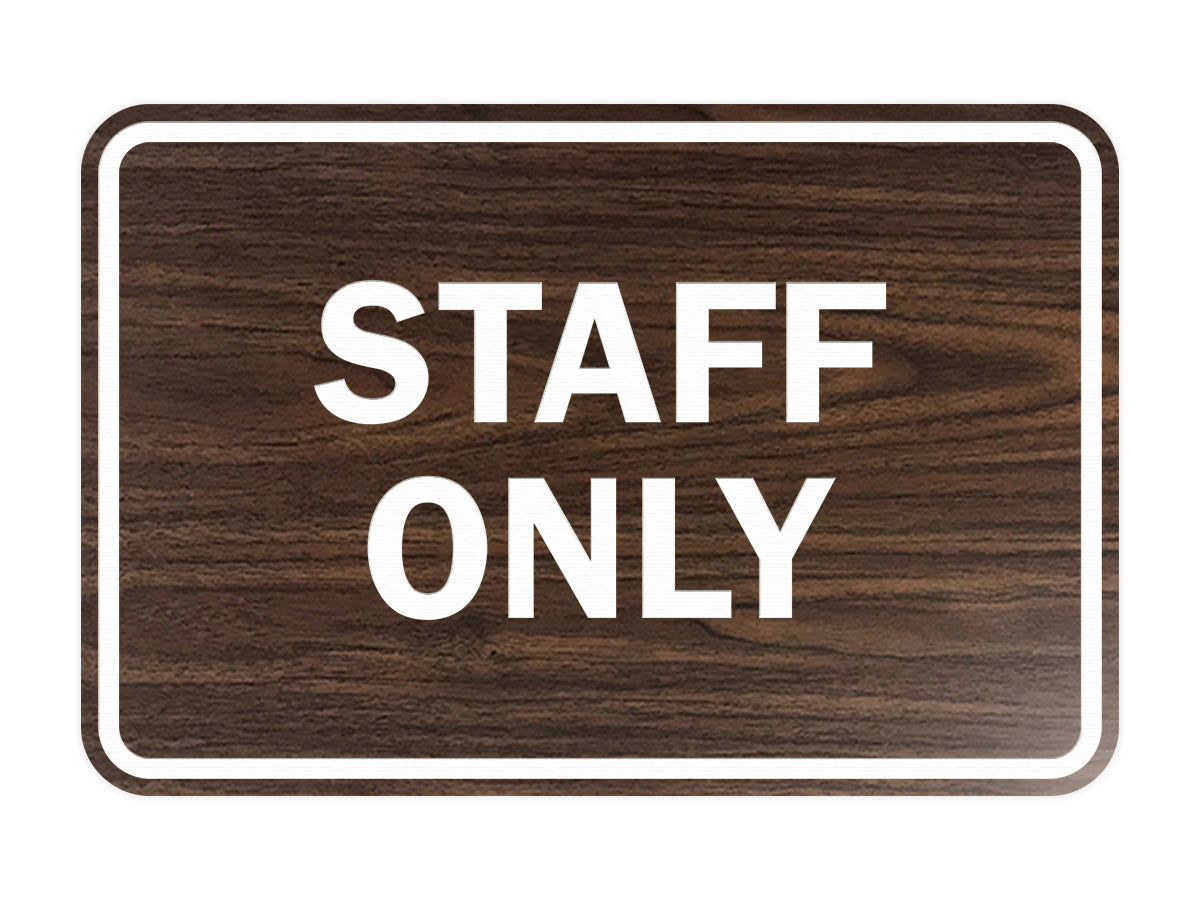 Signs ByLITA Classic Framed Staff Only Sign