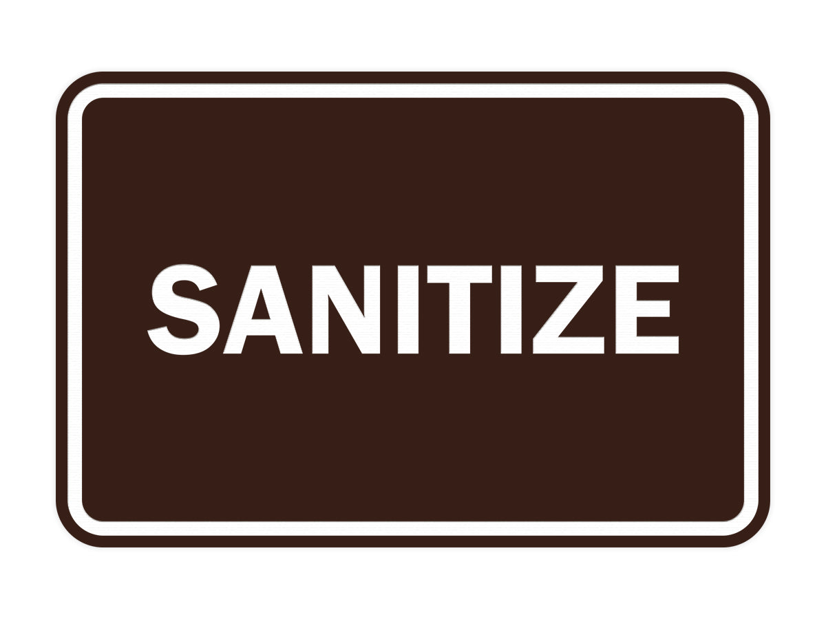 Signs ByLITA Classic Framed Sanitize Sign