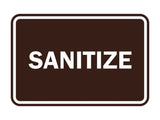 Signs ByLITA Classic Framed Sanitize Sign