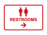 Signs ByLITA Classic Framed Restrooms Right Arrow Sign
