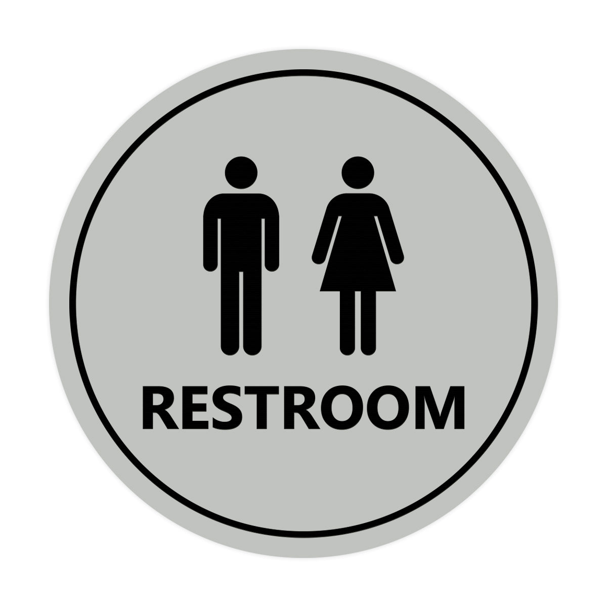 Signs ByLITA Circle Unisex Restroom Sign
