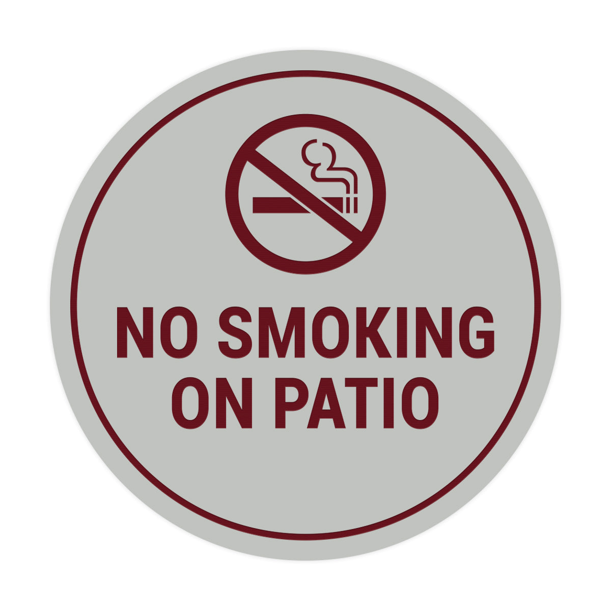 Signs ByLITA Circle No Smoking on Patio Sign