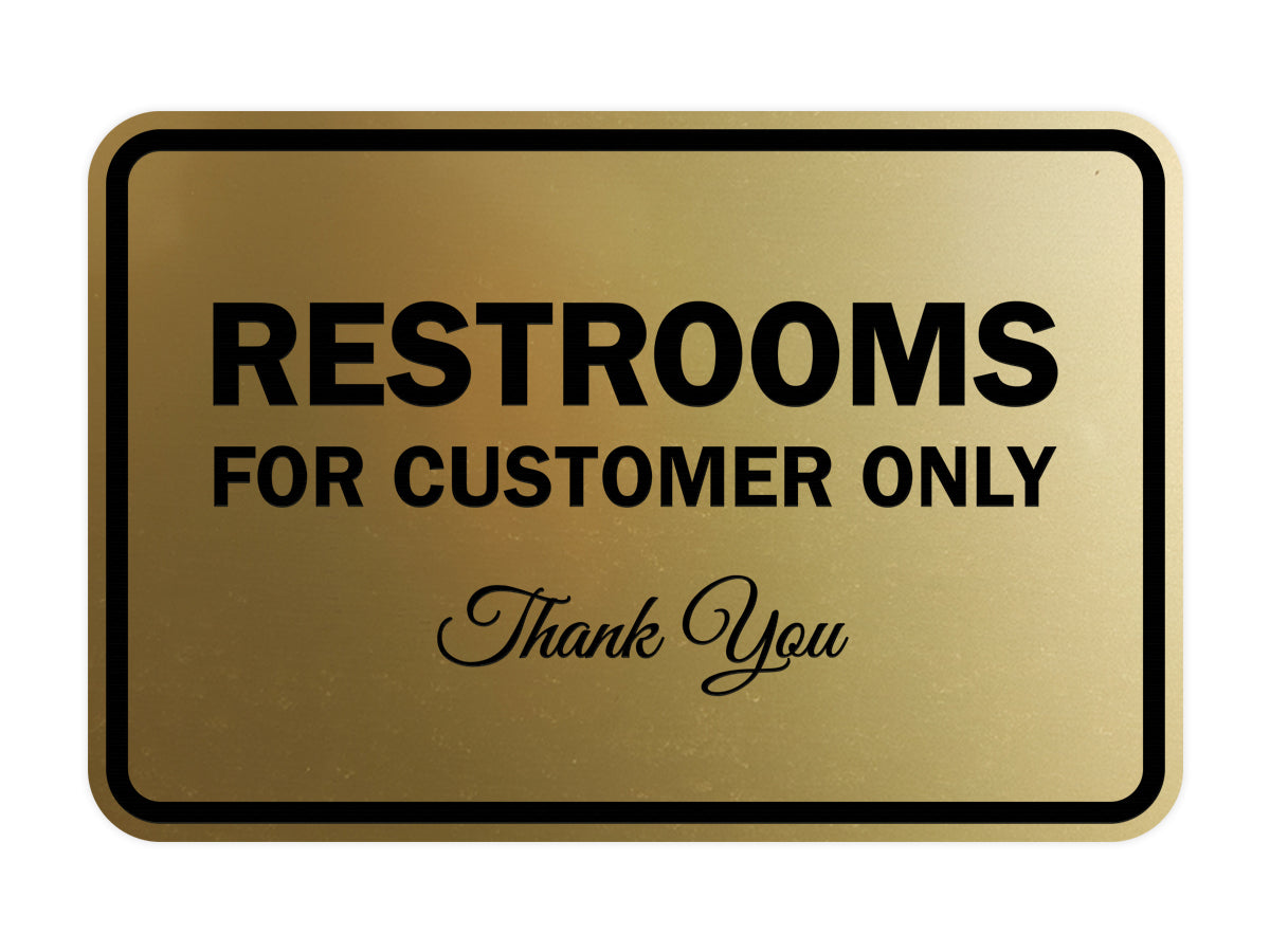 Signs ByLITA Classic Framed Restroom for customers Sign