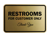 Signs ByLITA Classic Framed Restroom for customers Sign