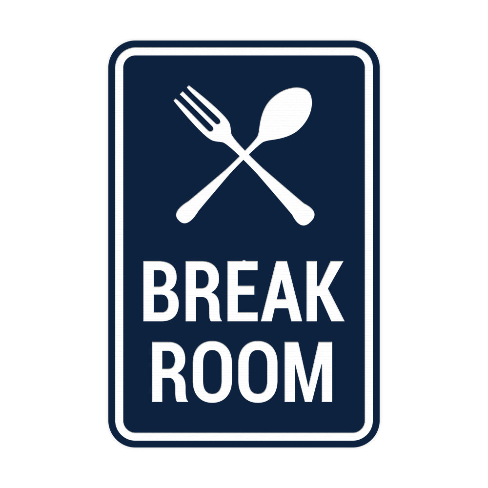 Portrait Round Break Room Sign