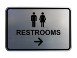 Signs ByLITA Classic Framed Restrooms Right Arrow Sign