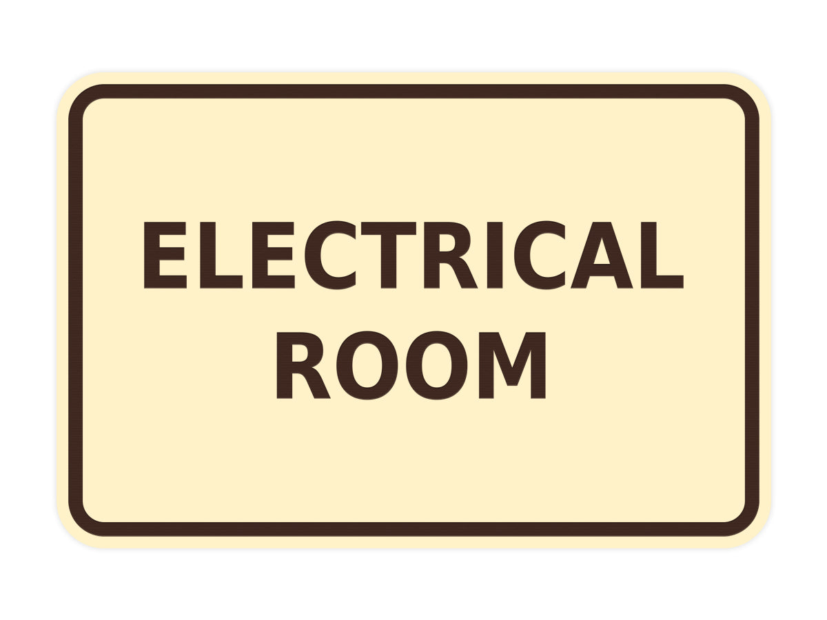 Signs ByLITA Classic Framed Electrical Room