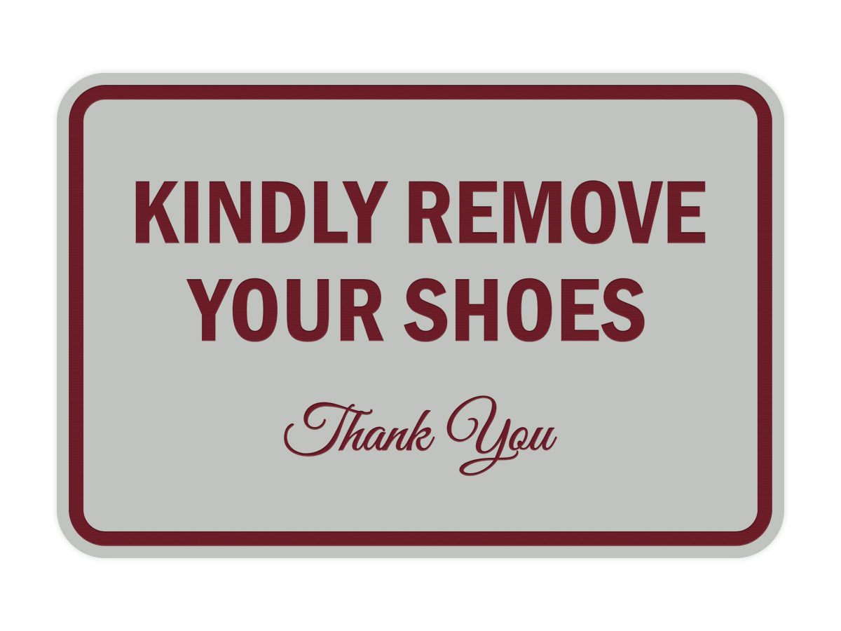 Signs ByLITA Classic Framed Kindly Remove Your Shoes