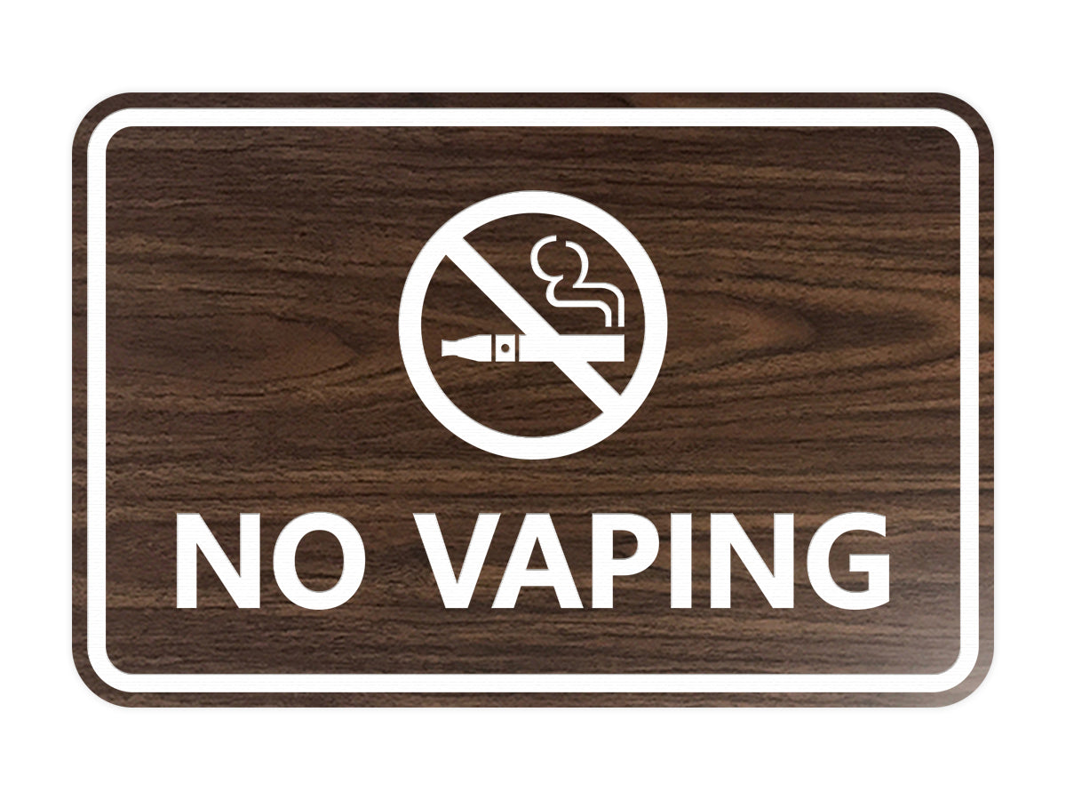 Signs ByLITA Classic Framed No Vaping