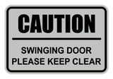Signs ByLITA Classic Framed Caution Swinging Door Please Keep Clear Sign