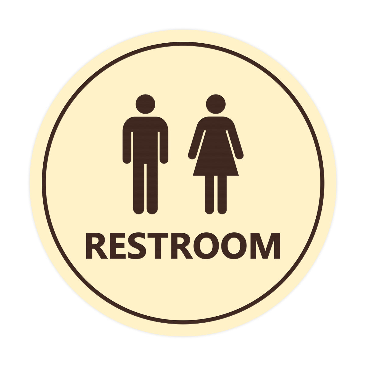 Signs ByLITA Circle Unisex Restroom Sign