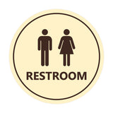 Signs ByLITA Circle Unisex Restroom Sign