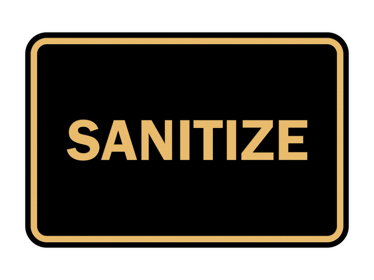 Signs ByLITA Classic Framed Sanitize Sign