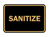 Signs ByLITA Classic Framed Sanitize Sign