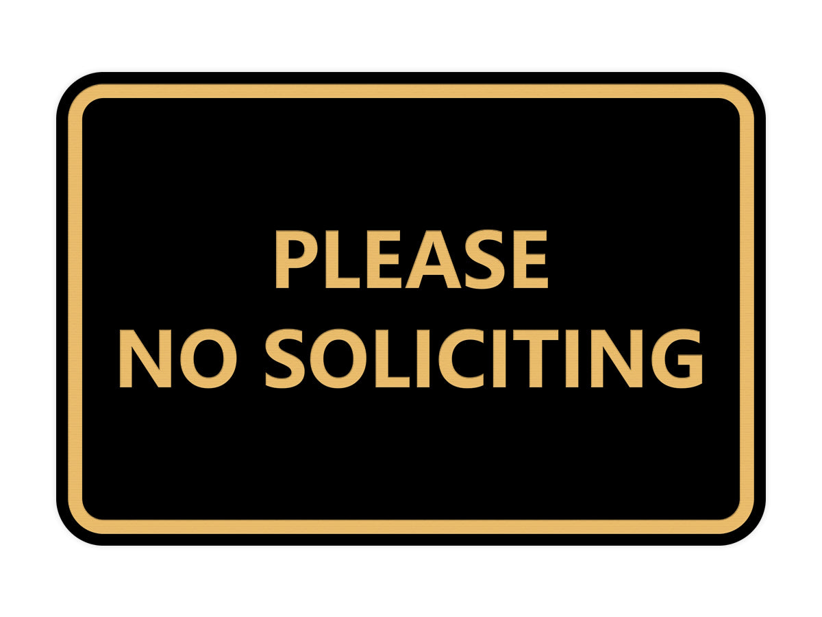 Signs ByLITA Classic Framed Please No Soliciting Sign