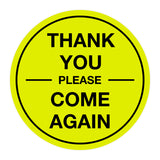 Signs ByLITA Circle thank you please come again with bar Sign