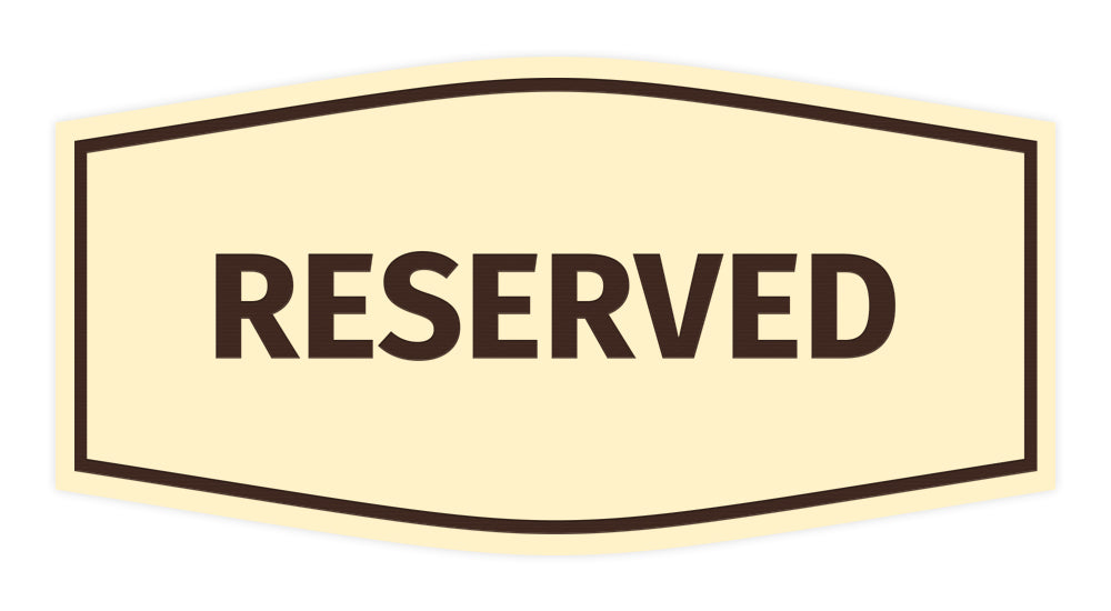 Signs ByLITA Fancy Reserved Sign with Adhesive Tape, Mounts On Any Surface, Weather Resistant, Indoor/Outdoor Use