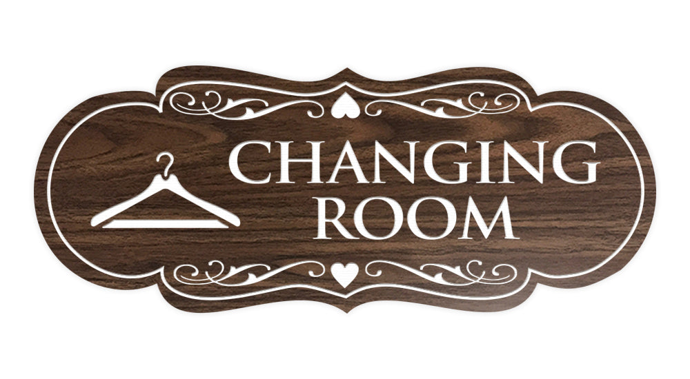 Signs ByLITA Designer Changing Room Sign with Adhesive Tape, Mounts On Any Surface, Weather Resistant, Indoor/Outdoor Use