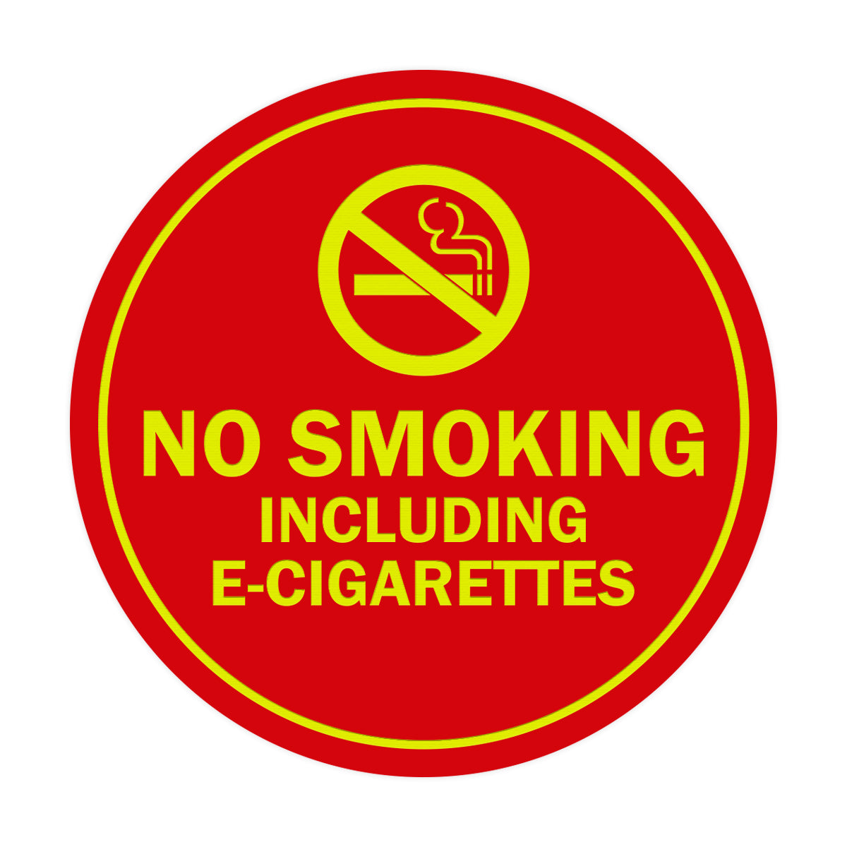 Signs ByLITA Circle No Smoking Including E-Cigarettes Sign