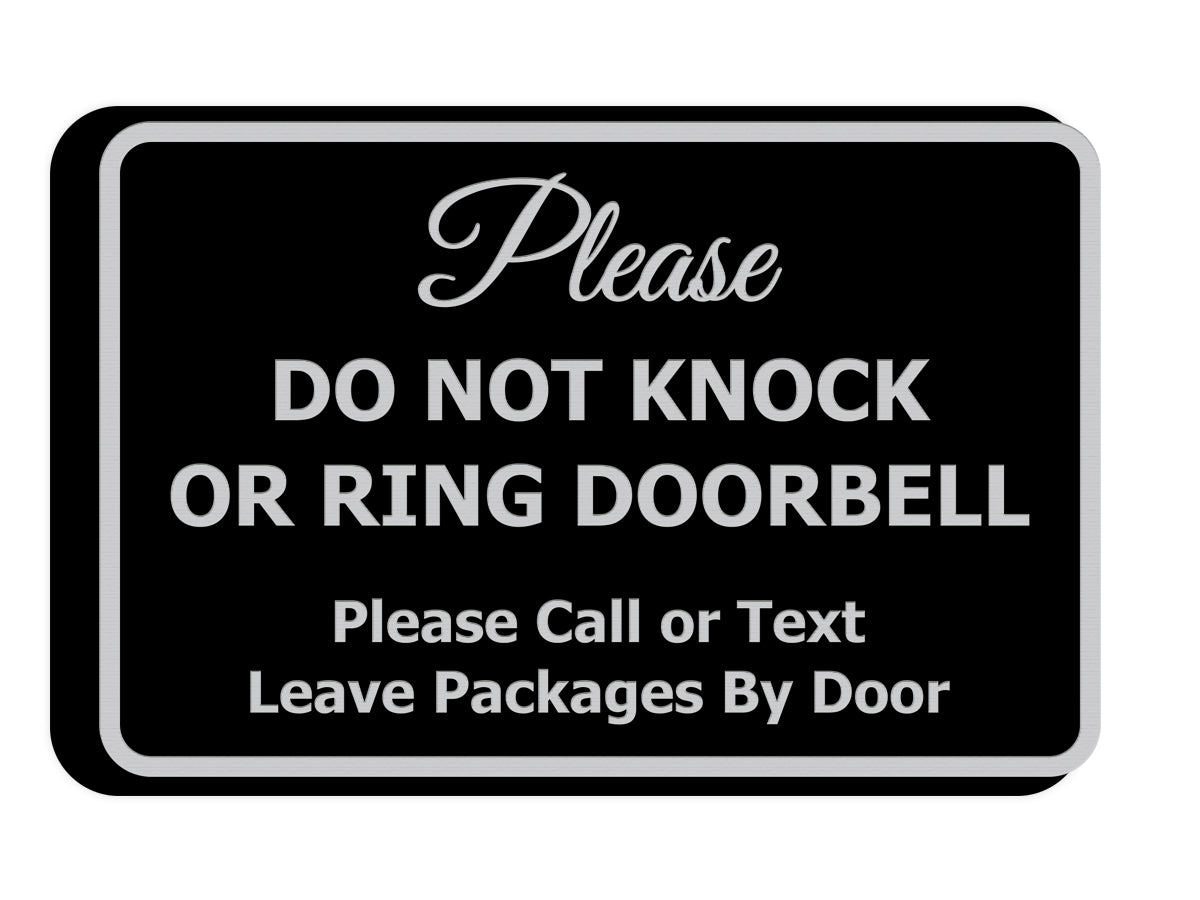 Signs ByLITA Classic Framed DO NOT KNOCK OR RING DOORBELL