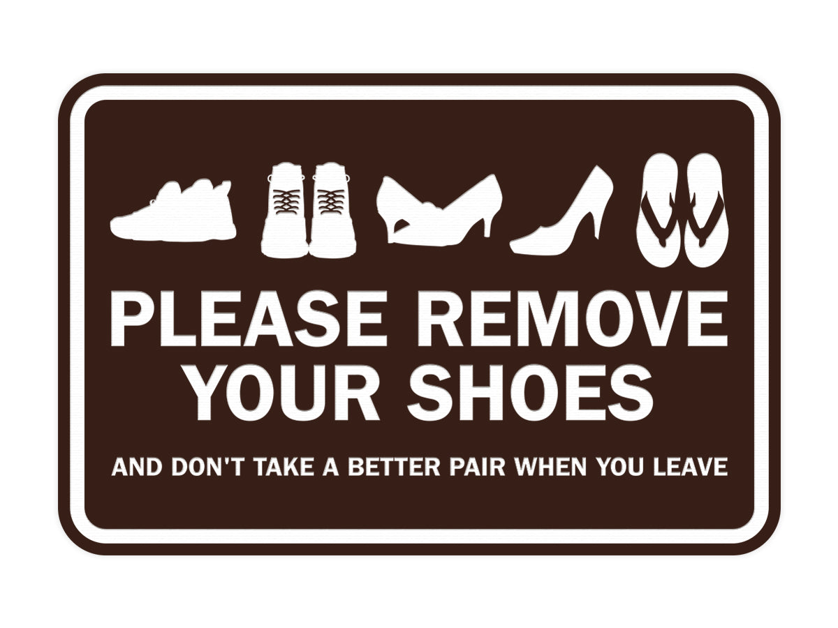 Signs ByLITA Classic Framed Please Remove Your Shoes Sign