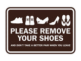 Signs ByLITA Classic Framed Please Remove Your Shoes Sign