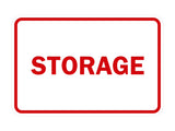 White / Red Signs ByLITA Classic Framed Storage Sign