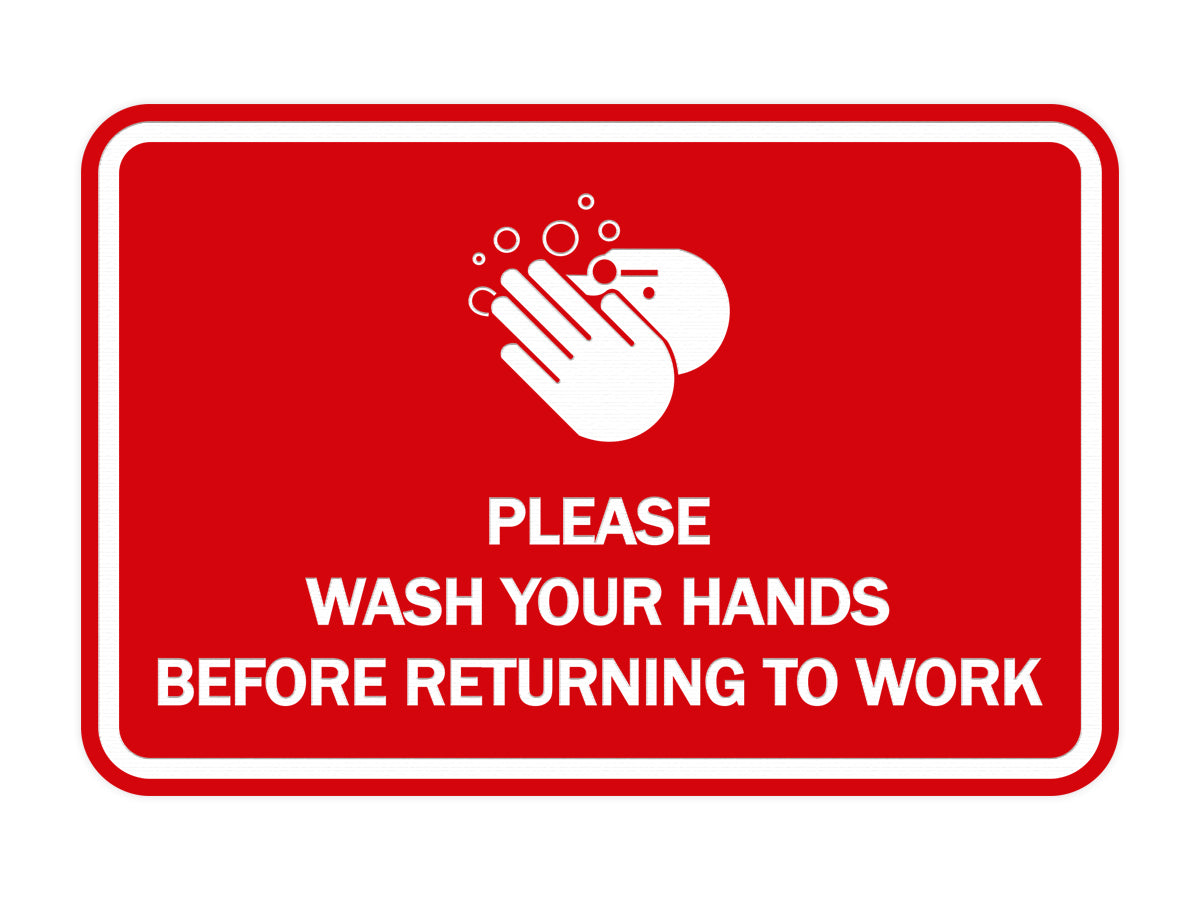 Signs ByLITA Classic Framed Please Wash Your Hands Sign