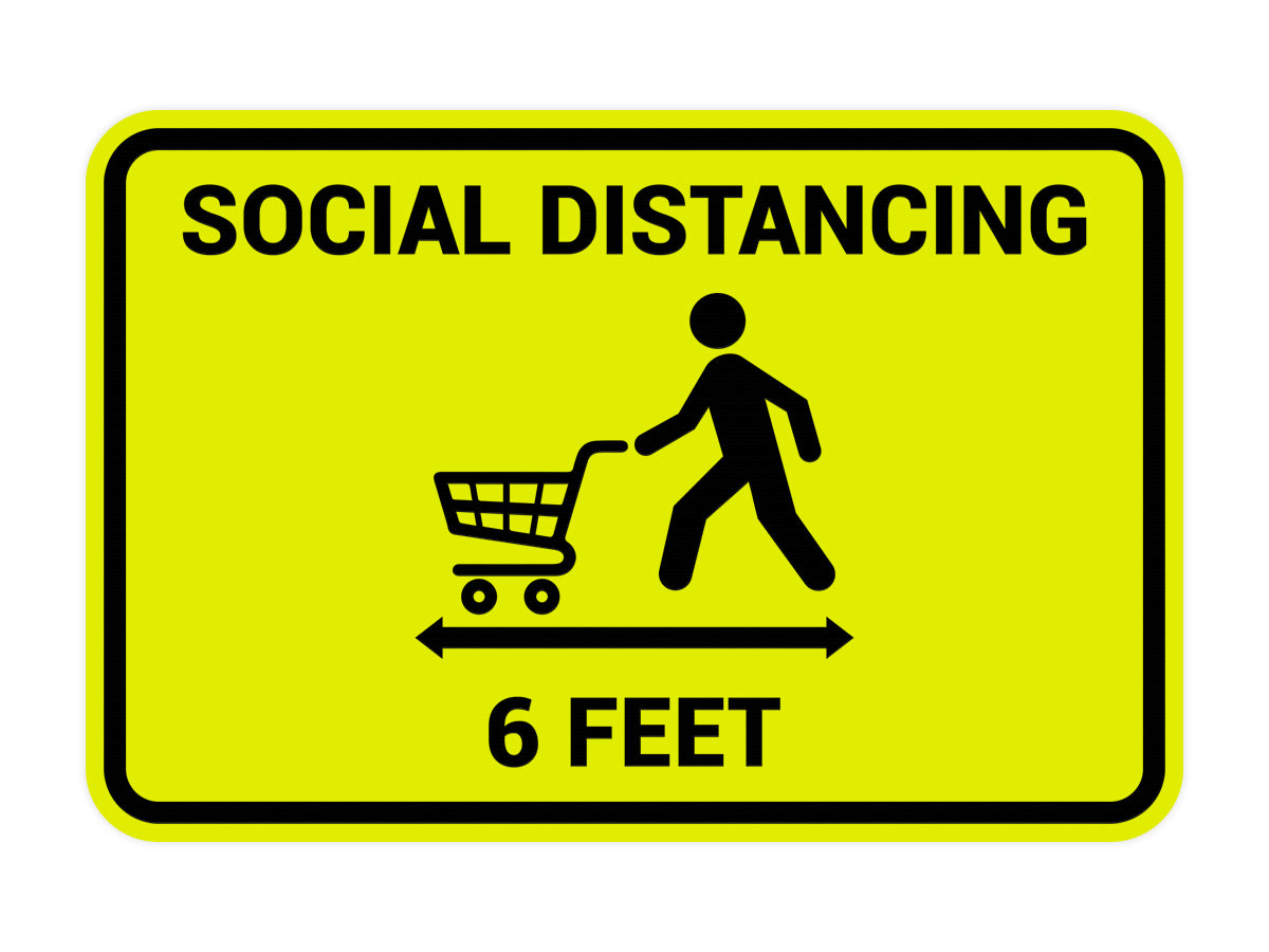 Signs ByLITA Classic Framed Social Distancing Sign