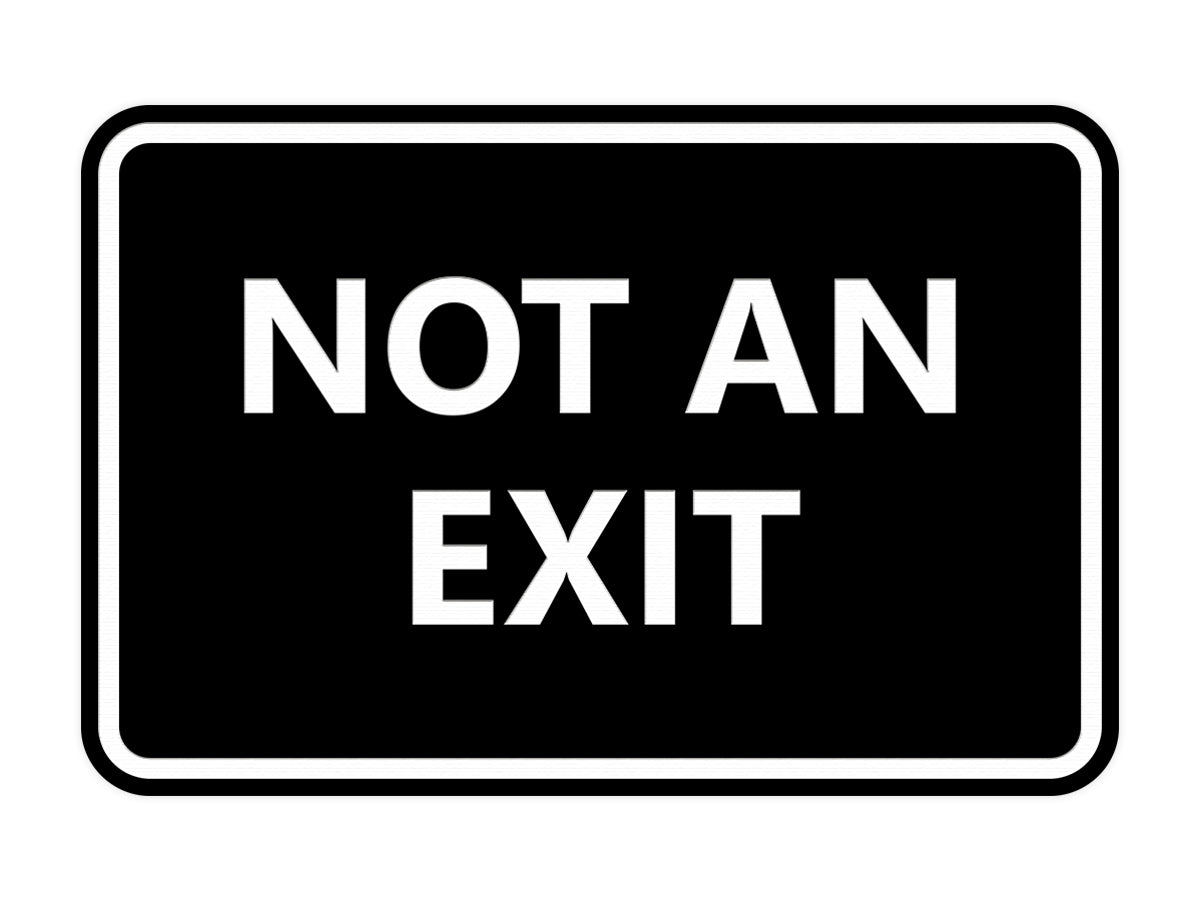 Signs ByLITA Classic Framed Not an Exit Sign