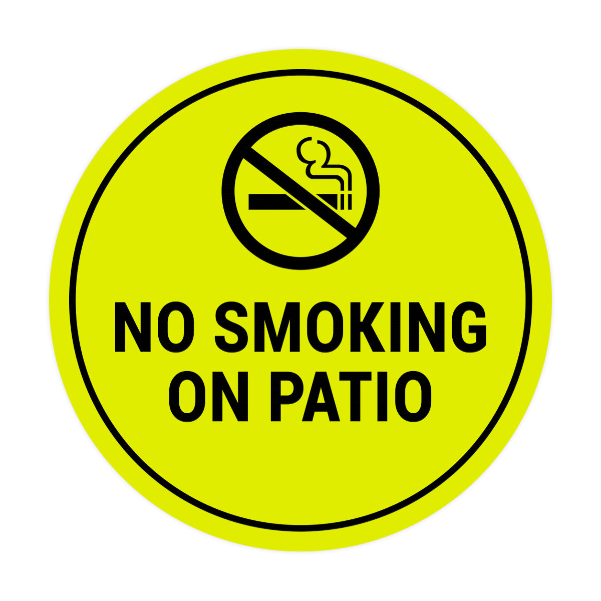 Signs ByLITA Circle No Smoking on Patio Sign