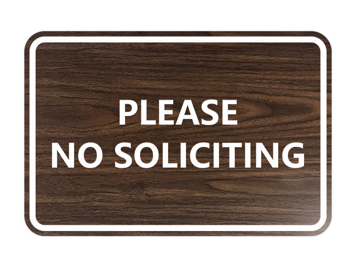 Signs ByLITA Classic Framed Please No Soliciting Sign