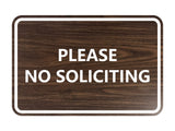 Signs ByLITA Classic Framed Please No Soliciting Sign