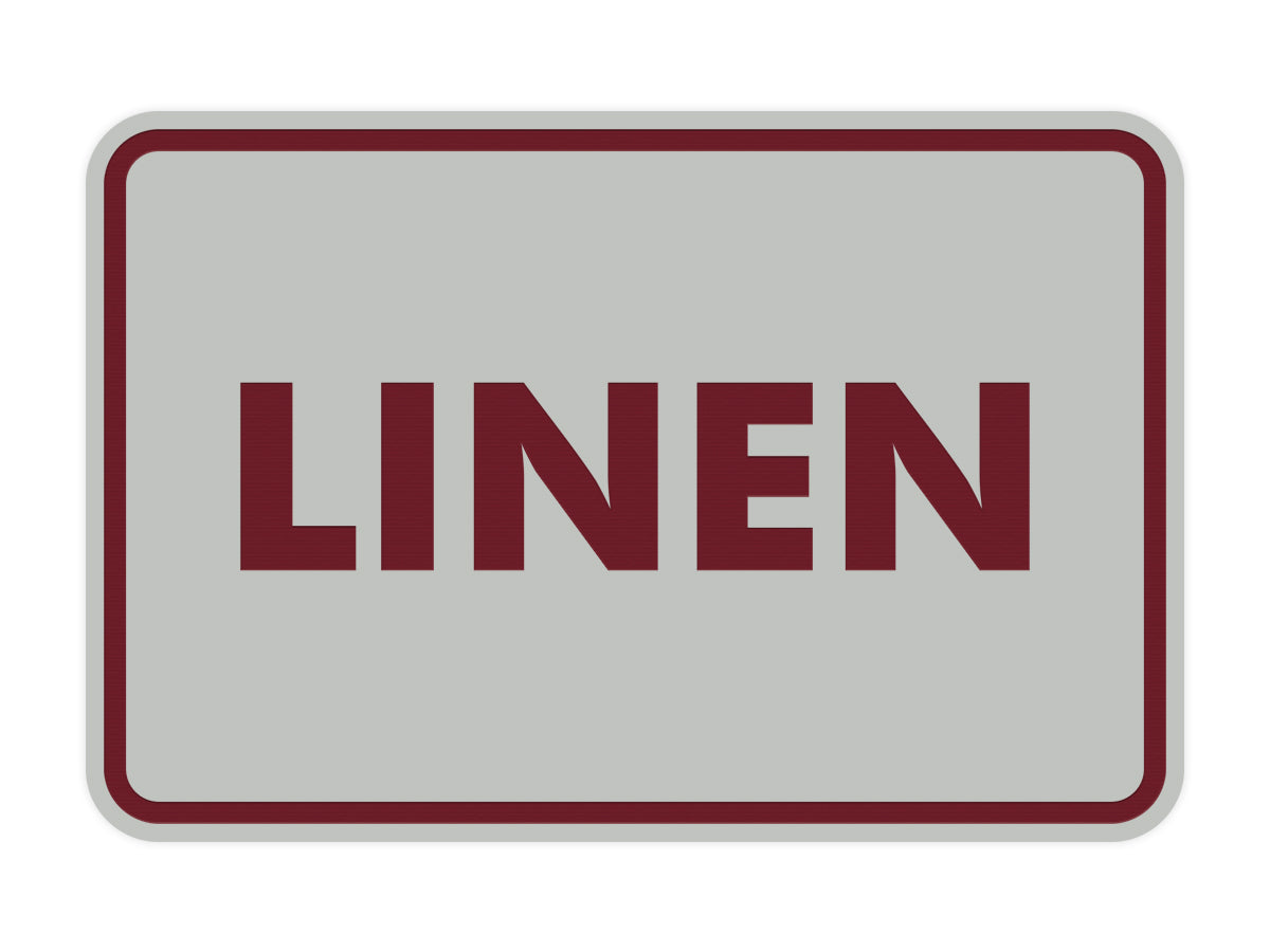 Signs ByLITA Classic Linen Sign with Adhesive Tape, Mounts On Any Surface, Weather Resistant, Indoor/Outdoor Use