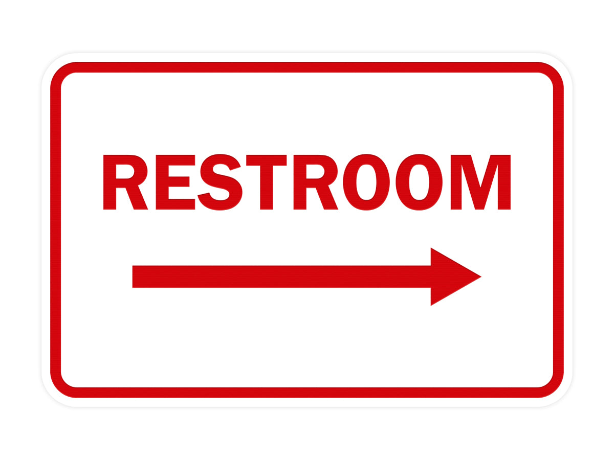 Signs ByLITA Classic Framed Restroom Directional Right Arrow