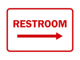 Signs ByLITA Classic Framed Restroom Directional Right Arrow