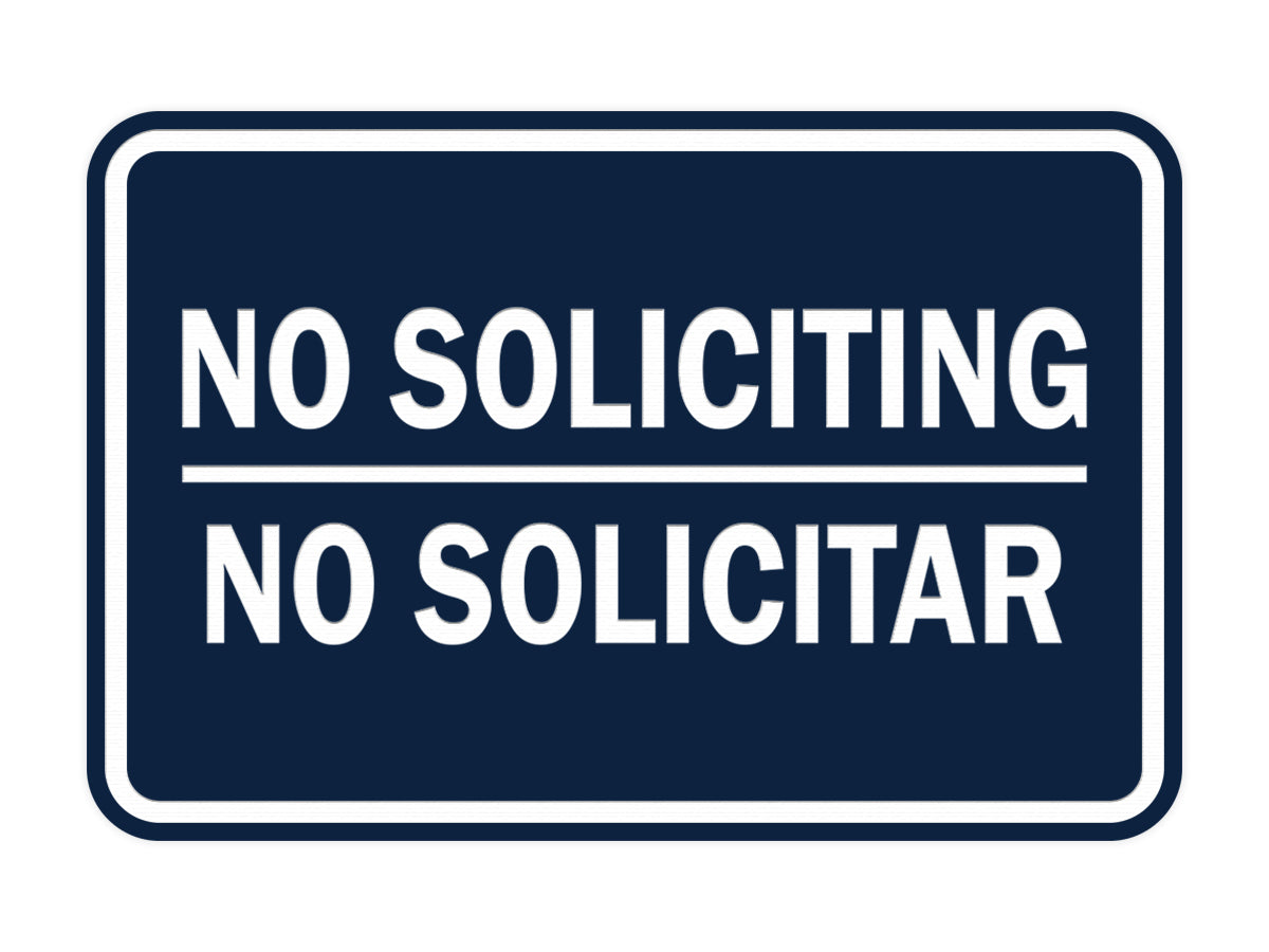 Signs ByLITA Classic Framed No Soliciting No Solicitar Sign