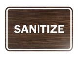 Signs ByLITA Classic Framed Sanitize Sign