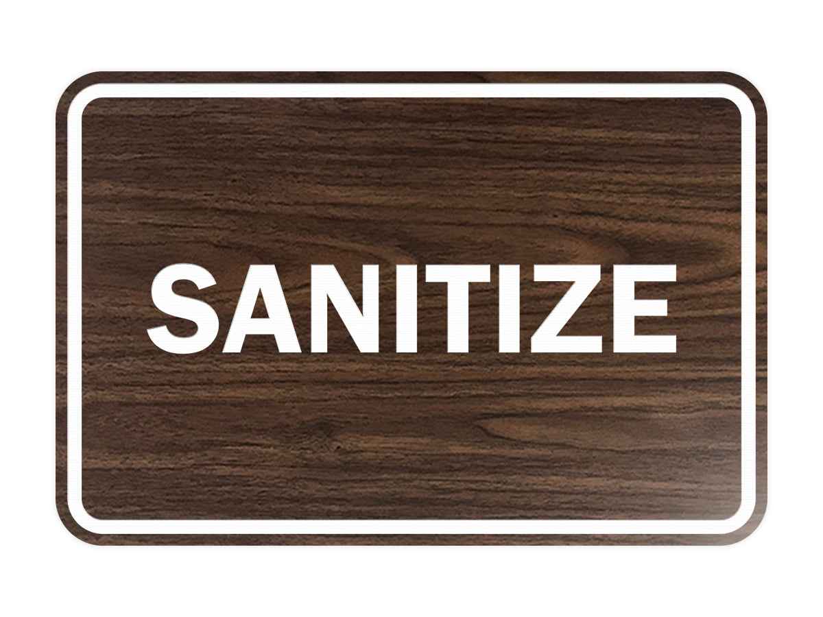 Signs ByLITA Classic Framed Sanitize Sign