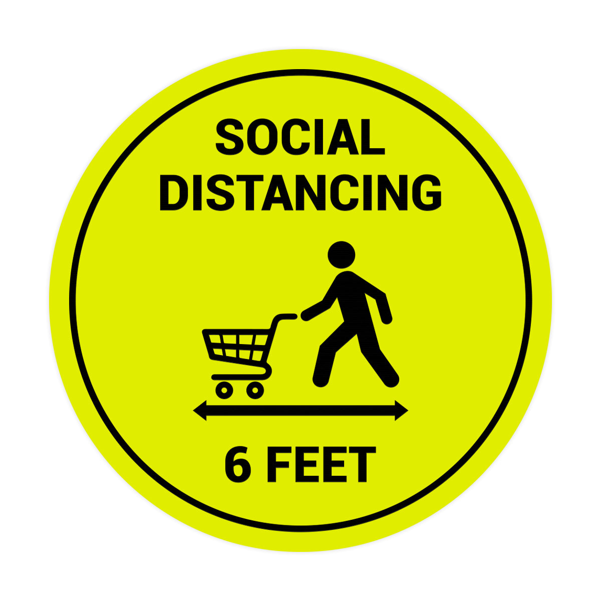 Signs ByLITA Circle Social Distancing Sign