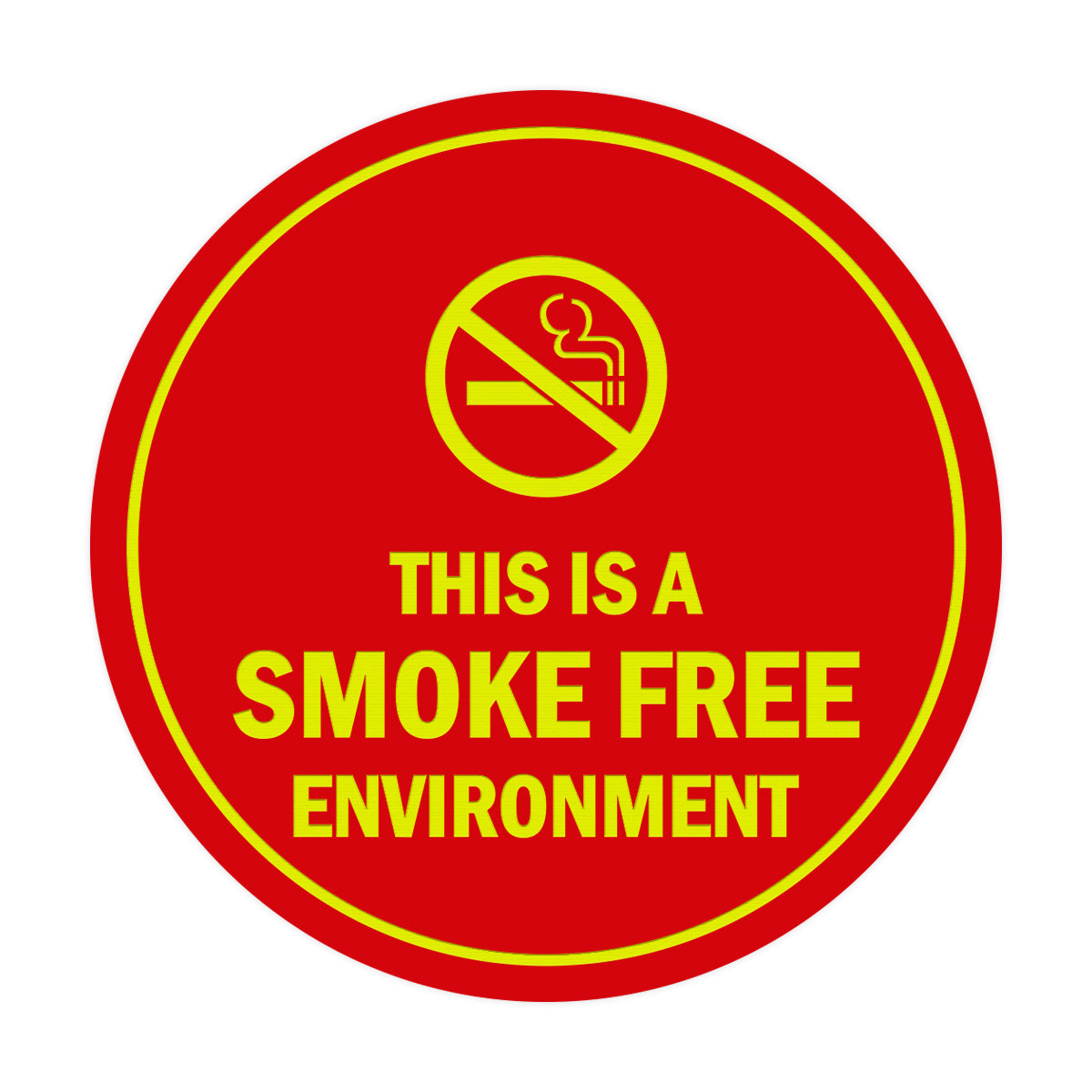 Signs ByLITA Circle This Is A Smoke Free Environment Sign