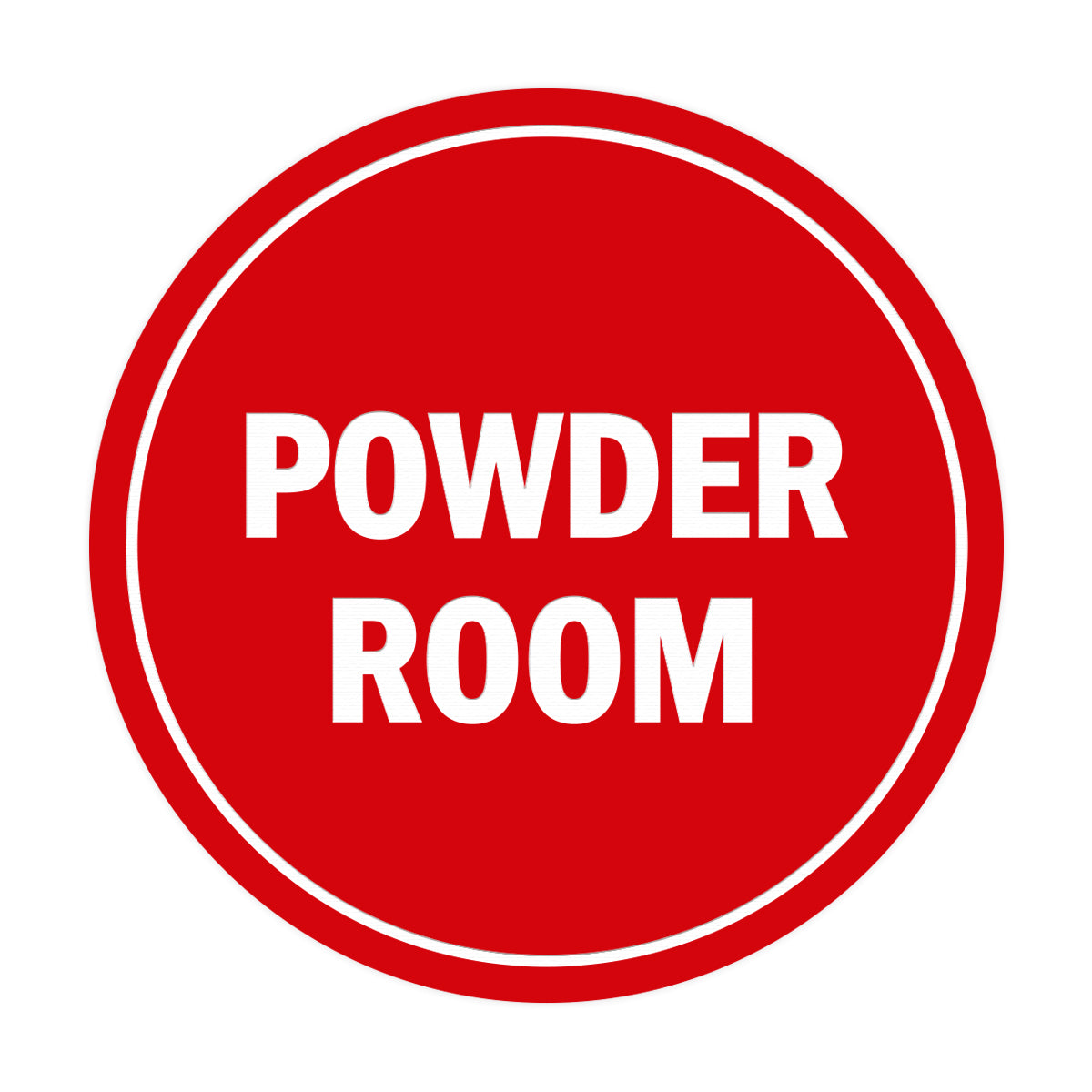 Signs ByLITA Circle Powder Room Sign