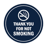 Signs ByLITA Circle Thank you for not smoking Sign with Adhesive Tape, Mounts On Any Surface, Weather Resistant, Indoor/Outdoor Use